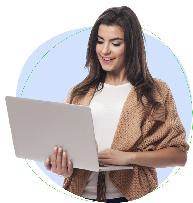 Girl with laptop